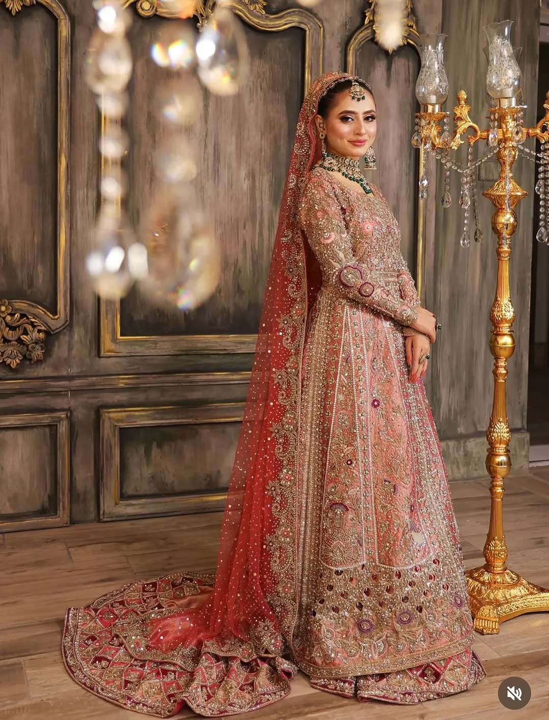 Zarmina Rose Gold Bridal Ensemble