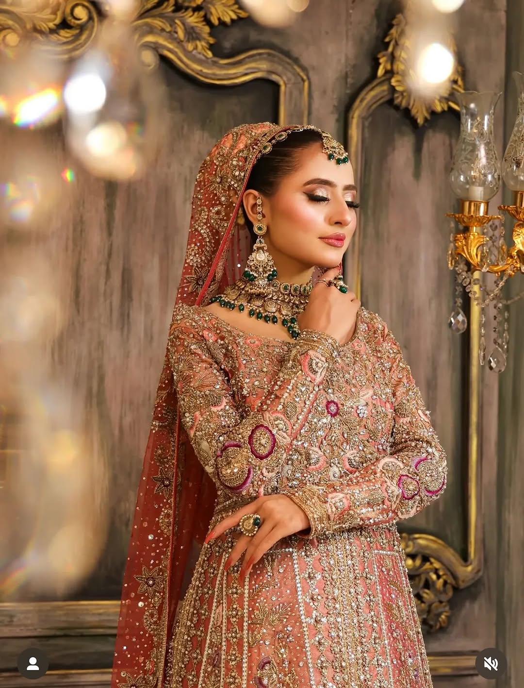 Zarmina Rose Gold Bridal Ensemble